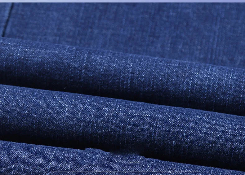2025 NEW Men's Fashion Business Jeans Classic Style Casual Stretch Slim Jean Pants Male Brand Denim Trousers Black Blue